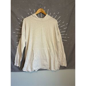 Garnet Hill Cream Organic Cotton Hoodie